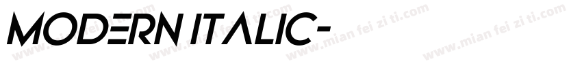 Modern Italic字体转换